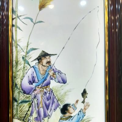 Bộ tranh sứ Câu Cá Vịnh Thơ